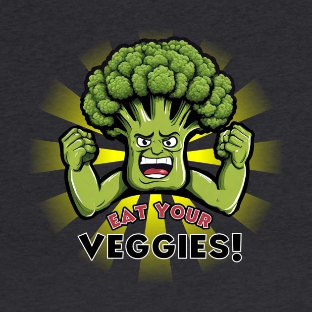 Eat Your Veggies Funny Broccoli by DesignArchitect